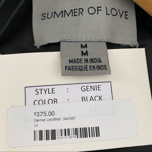 Summer of Love Genie 100% Leather Jacket - Picture 14 of 16